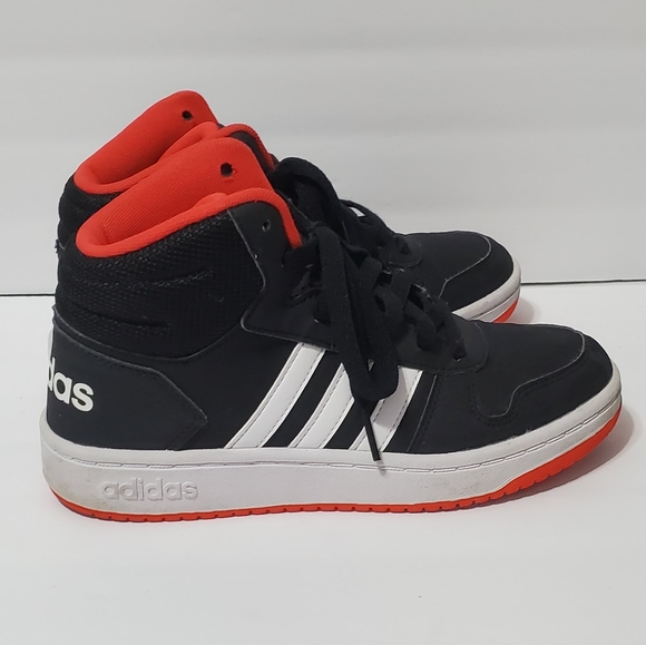 Addidas Hoops 2.0 Red/Black High Tops - Picture 3 of 7